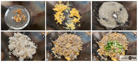 Pasos Arroz Frito Ajo Tailandes