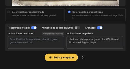 Opciones IA