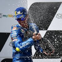 Joan Mir prolongó su idilio con el Red Bull Ring y ya sabe cómo son los podios de MotoGP