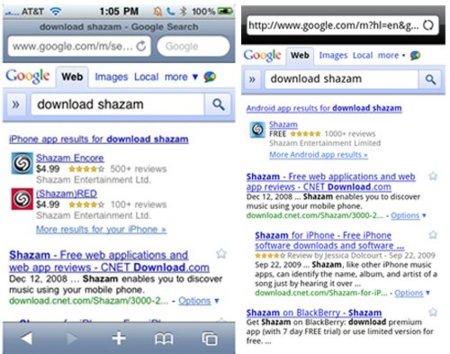 Google y las búsquedas que devuelven aplicaciones