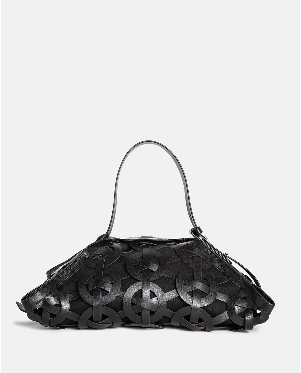 Adolfo Domínguez shoulder bag in braided black