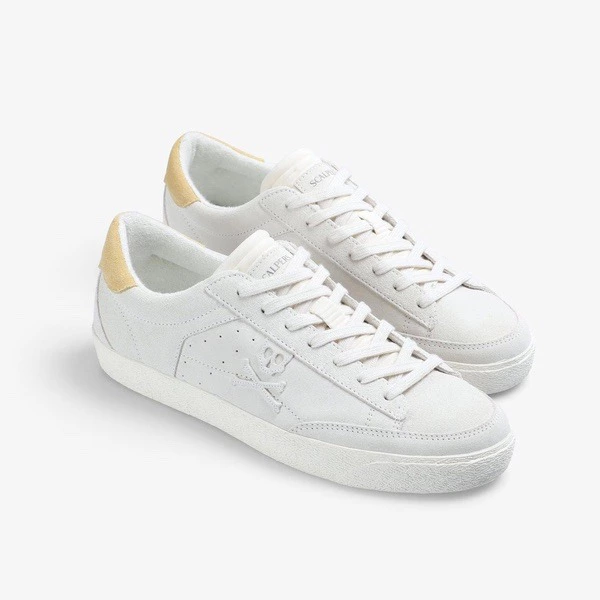 Zapatillas deportivas de hombre bajas de piel - Scalpers - Blanco