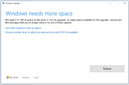 Windows 10 ya permite usar discos externos para actualizar a nuevas builds en PCs con poco espacio
