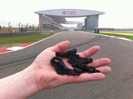 GP de China F1 2011: así son las virutas de goma