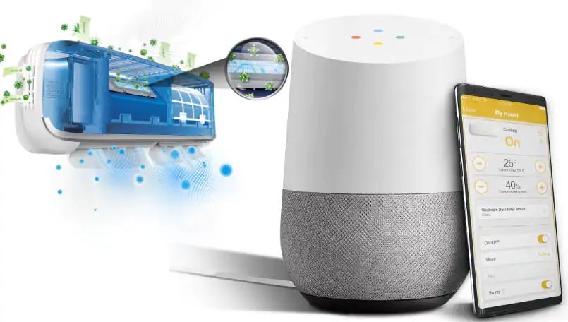 Whirlpool ya tiene en el mercado aires acondicionados que se controlan por la voz con Google Assistant