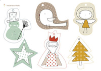 Tarjetas recortables gratis para identificar los regalos 