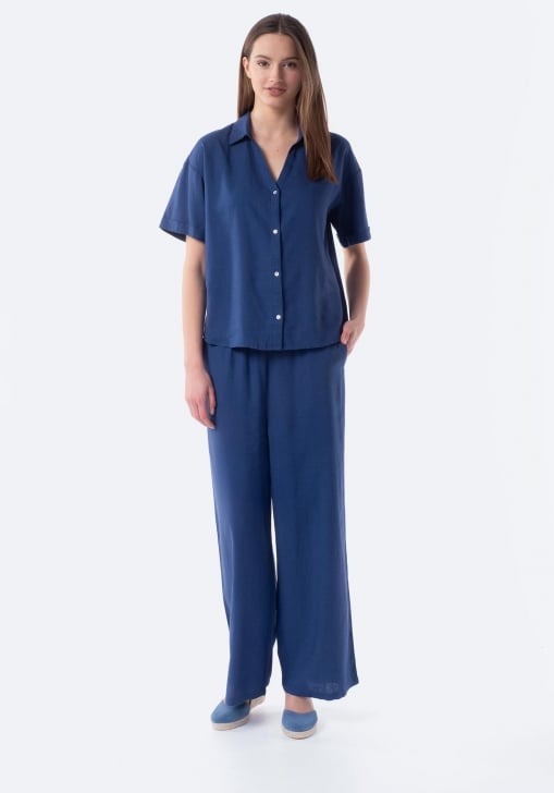 Pantalón largo con lino 