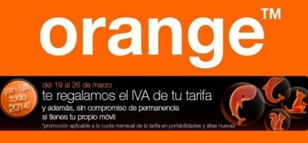 Semana sin IVA en la tienda online de Orange para algunas de sus tarifas
