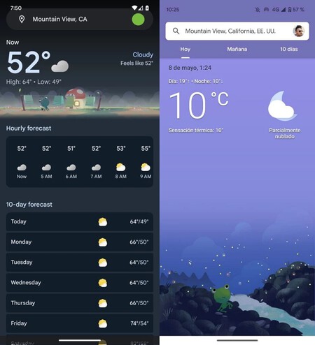 Tiempo de Google rediseño
