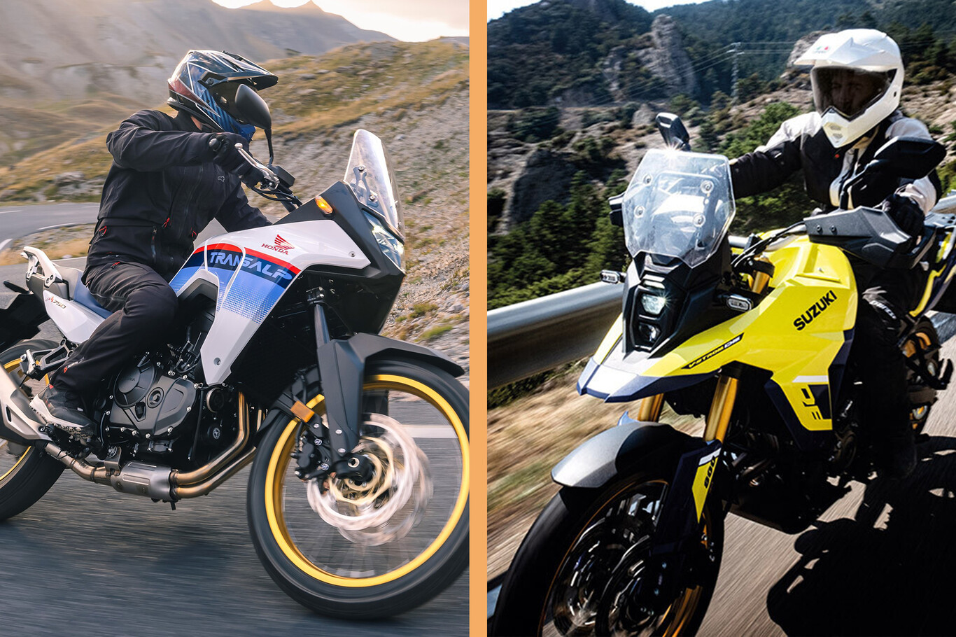 Las dos motos trail intermedias más esperadas de 2023, cara a cara: Honda XL750 Transalp contra Suzuki V-Strom 800 DE