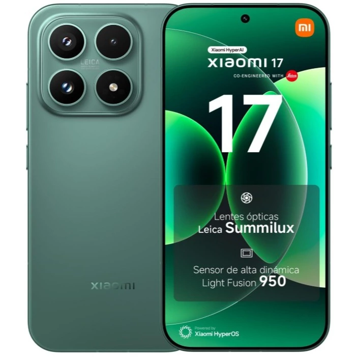 XIAOMI 17 - Smartphone de 12+512GB, Lentes óptica Leica Summilux