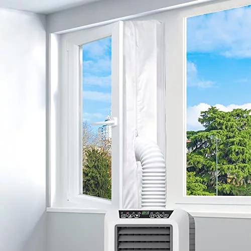 LYUNIT 400CM Kit Ventana Aire Acondicionado, Sello de Ventana Universal, Adecuado para Acondicionadores de Aire y Secadores Portátiles