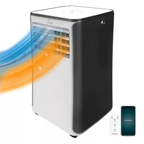 Cecotec Aire Acondicionado Portátil con Mando a Distancia, Wifi y Bomba de Calor ForceClima 9500 Soundless Heating Connected