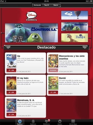 Cómics de Disney para iPhone y iPad