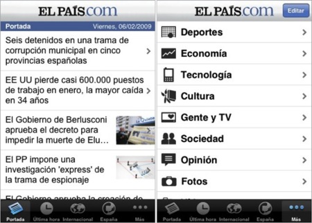 El diario El País lanza su propia aplicación en la AppStore