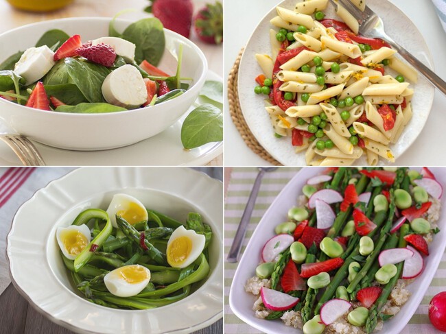 19 ensaladas de primavera saludables, frescas y sencillas para hacer comidas y cenas ligeras antes del verano
