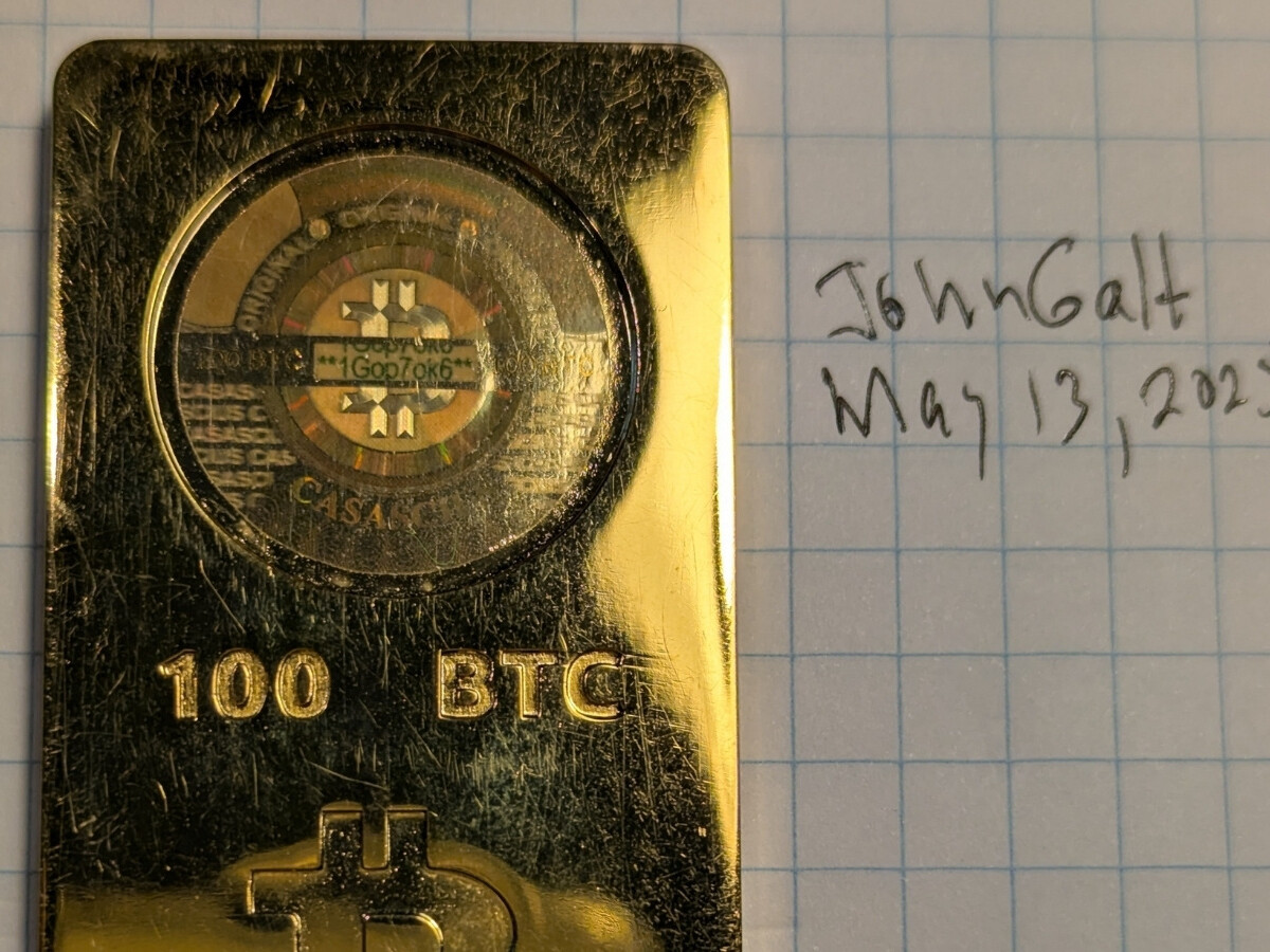 Gastó 460 euros en un lingote de oro con 100 Bitcoin hace doce años. Hoy,  ha decidido que ya llegó la hora de ser millonario