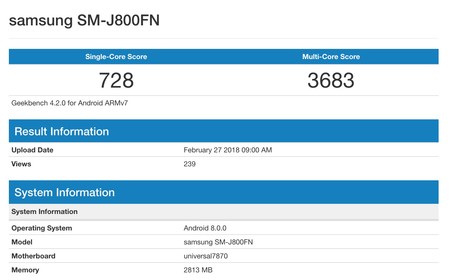 Geekbench J8