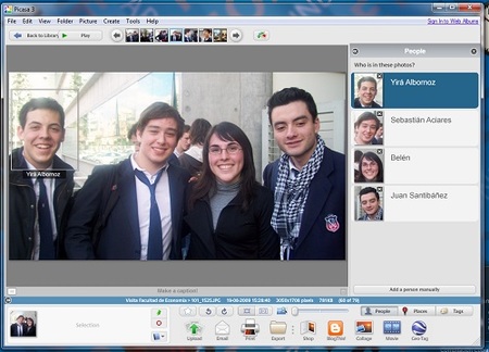 Picasa 3.5: reconocimiento de caras y geolocalización