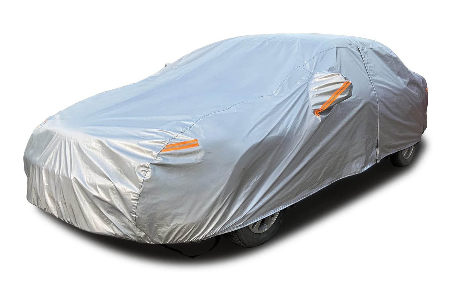 SEAZEN - Funda Impermeable para Coche de 6 Capas para Todo Tipo de Cima con Puerta con Cremallera, Funda Completa Universal para Exterior para Coche, Fit Sedan-533cmx178cmx120cm