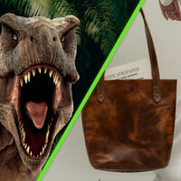 Estas empresas han pensado en una alternativa al uso de pieles de animales en la moda: replicar "cuero" de T-Rex para hacer carteras y bolsos