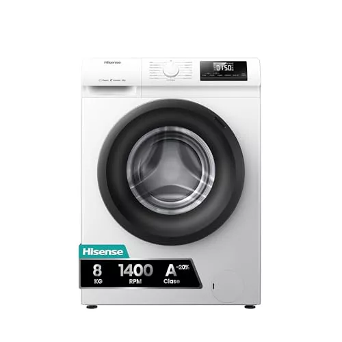 Hisense WF1Q8041BW2 - Lavadora, Clase A, 8 Kg