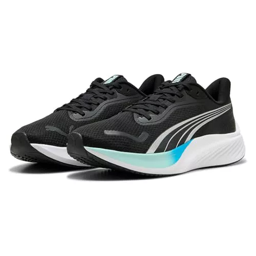 PUMA Pounce Lite, Zapatillas para Correr de Carretera Unisex Adulto, Negro Menta Melt Speed Blue, 43 EU