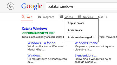 Google Search para Windows 8 actualizado con soporte de impresión y más