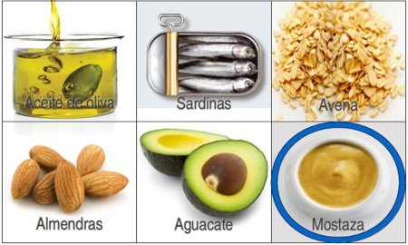 Solución a la adivinanza: el alimento con menos grasas saturadas es la mostaza