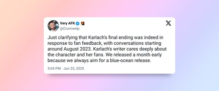 Karlach Nuevo Ending Tuit