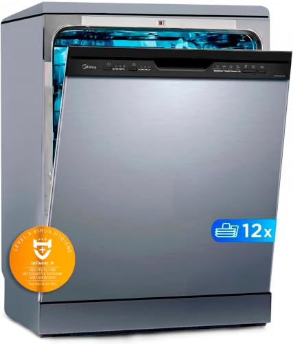 Midea Lavavajillas 60 cm+++ Inox para 12 servicios 