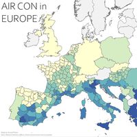 El mapa que parte en dos Europa cuando llega el calor: dónde hay aire acondicionado y dónde no