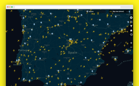 Esta web te muestra el tráfico aéreo de todo el mundo en tiempo real