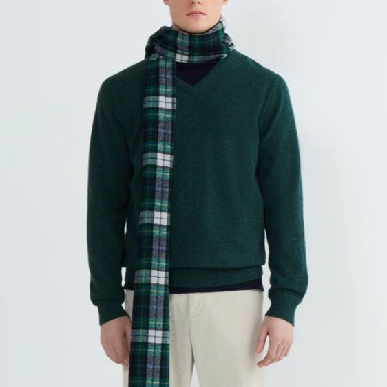 Hackett Jersey de hombre cuello pico liso con logo bordado