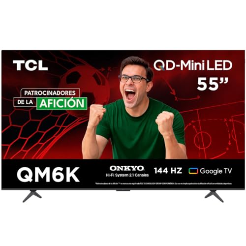 TCL Smart TV Pantalla 55" 55QM6K Google TV QLED - MiniLED 4K