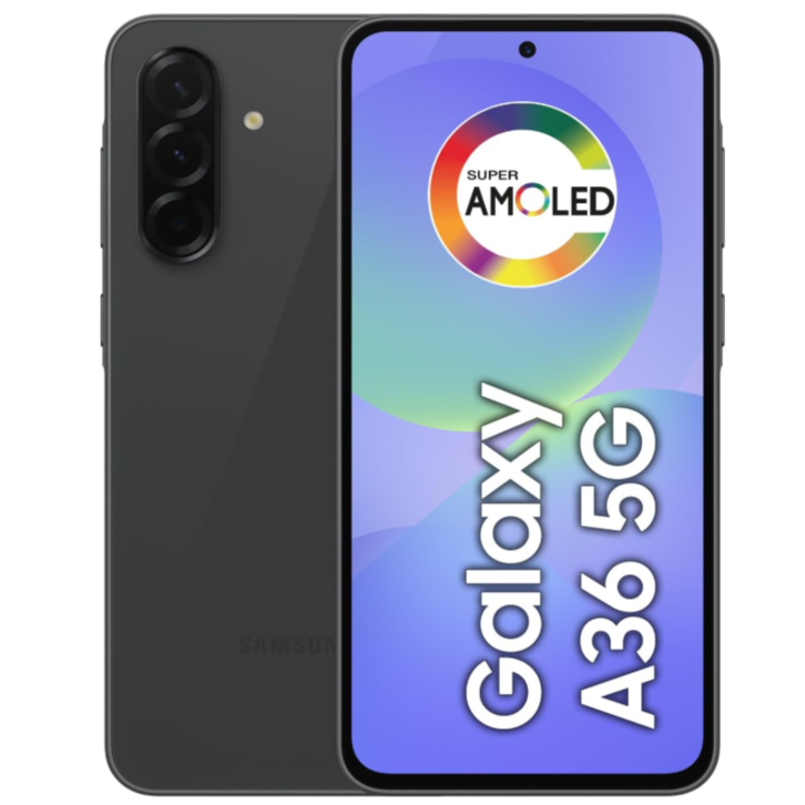 Celular Samsung Galaxy A36 5G 256GB, 8GB RAM, Recursos AI (Preto)
