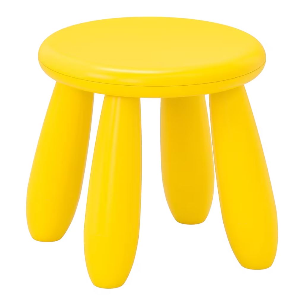 Taburete MAMMUT de color amarillo