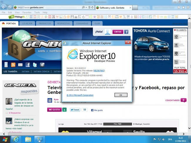 Prueba Windows 8 desde Windows Developer Preview