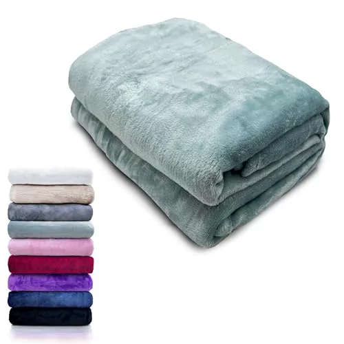 HTE Manta Microfibra Suave para Sofá y Cama