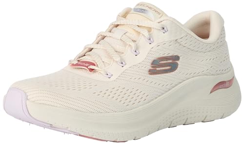 Skechers Arch Fit 2.0 Big League, Tenis Bajos Mujer, Natural Multicolor, 38.5 EU