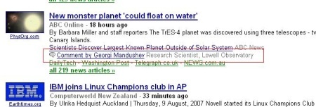 Comentarios en Google News