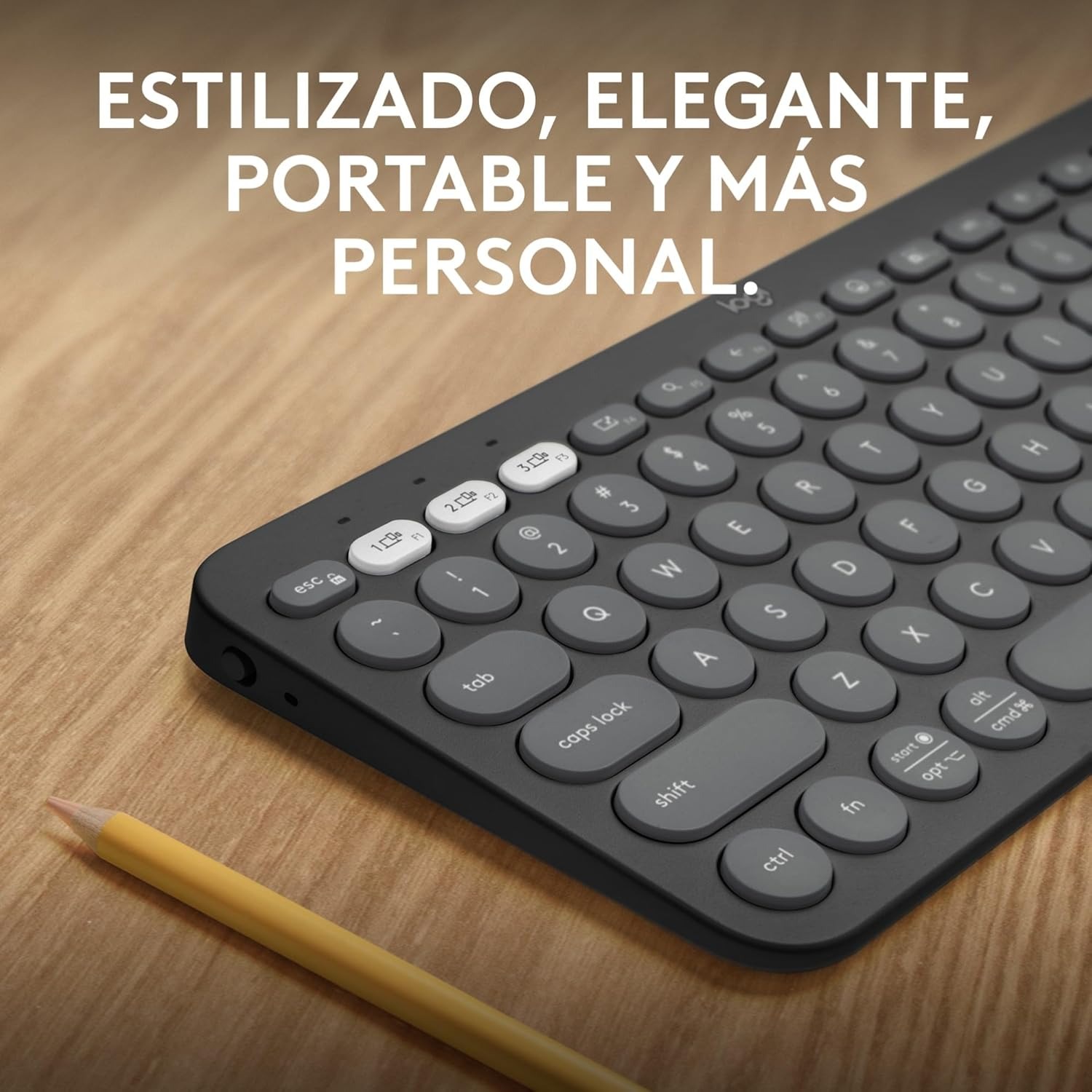 Logitech Pebble Keys 2 K380s, Teclado Bluetooth multidispositivo, , estilizado y Portable.