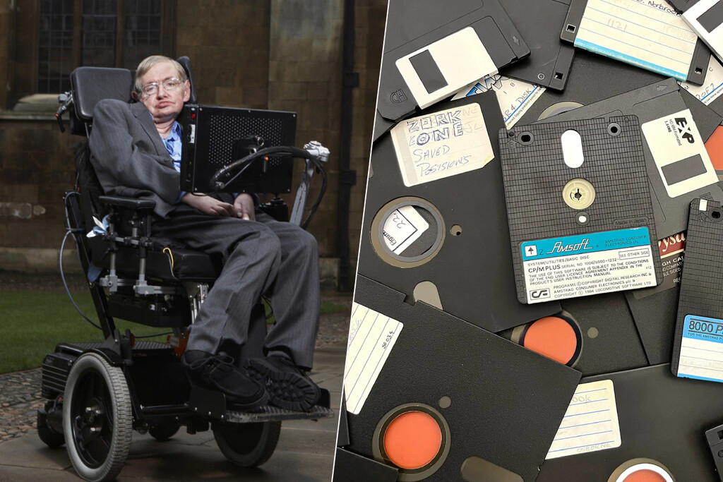 Stephen Hawking dejó un tesoro oculto que acaba de ser descubierto. El problema es que está en forma de disquetes 