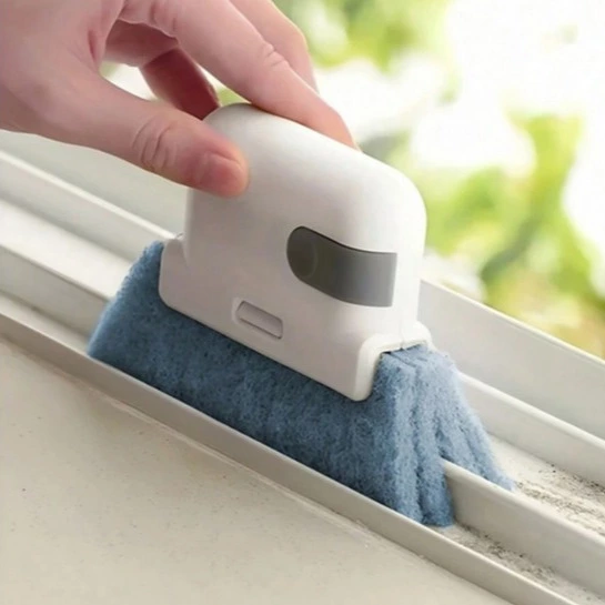 x1 Cepillo para limpiar espacios entre ventanas, ideal para limpiar vidrios de ventanas y rincones