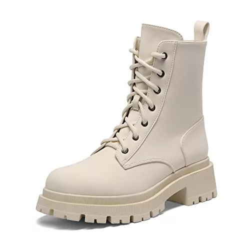 DREAM PAIRS Botas de Media Caña Mujer 