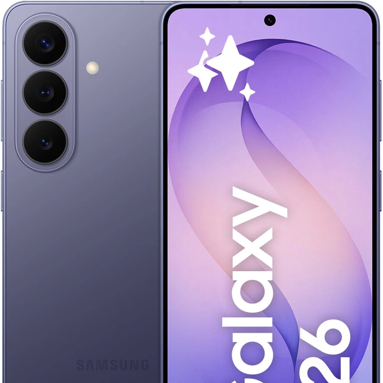 Samsung Galaxy S26, 256GB, Teléfono Móvil con Galaxy AI, Cámara 50MP, 12GB RAM, Batería 4300mAh, Garantía del Fabricante 3 Años + 1 Año Extra, Color Violeta Cobalto (Versión Española)
