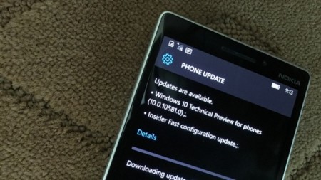 Microsoft lanza la build 10581 de Windows 10 Mobile, con mejoras en rendimiento y batería
