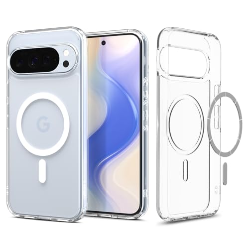 Spigen Funda Ultra Hybrid MagFit para Google Pixel 10/10 Pro Compatible con Pixelsnap y MagSafe - Clear White