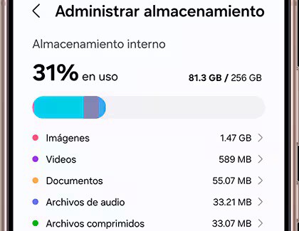 espacio de almacenamiento