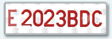 Matrícula de vehículo especial